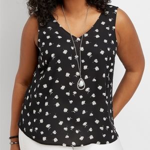 Maurices Floral V neck Tank